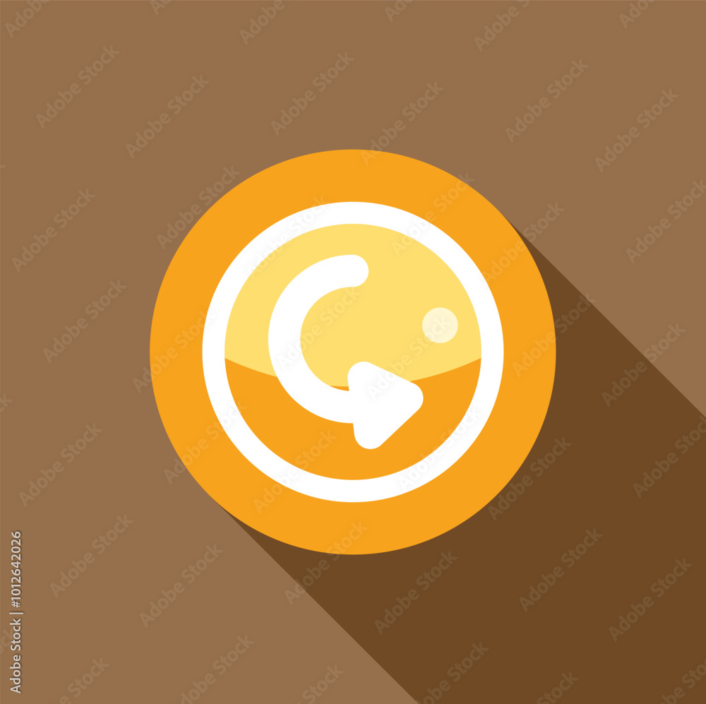 Simple undo icon with curved arrow pointing left on a circular button Simple undo icon with curved arrow pointing left on a circular button