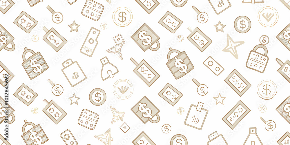 Minimalist seamless tile pattern with currency symbols and discount tags concept as A seamless minimalist tile pattern featuring clean and simple currency symbols intertwined with discount tags. The d Minimalist seamless tile pattern with currency symbols and discount tags concept as A seamless minimalist tile pattern featuring clean and simple currency symbols intertwined with discount tags. The d