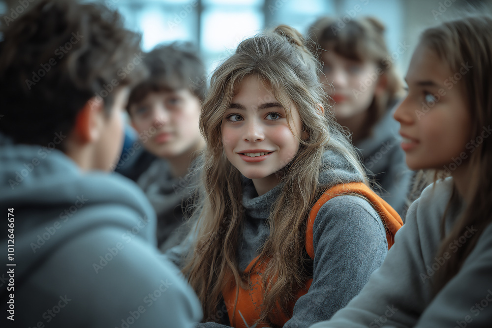 Serious conversation with a teen girl Serious conversation with a teen girl