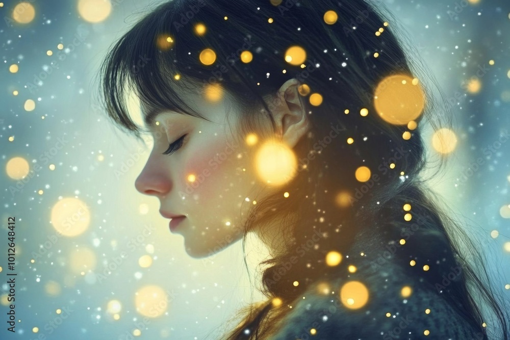 Contemplation and calm converge in a sparkly and soothing environment.