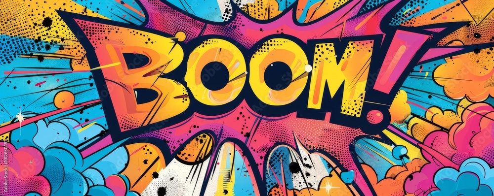 Energetic pop art background displaying Energetic pop art background displaying