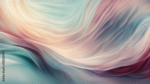 A soft, abstract wave of pastel colors creating a serene and calming visual effect.