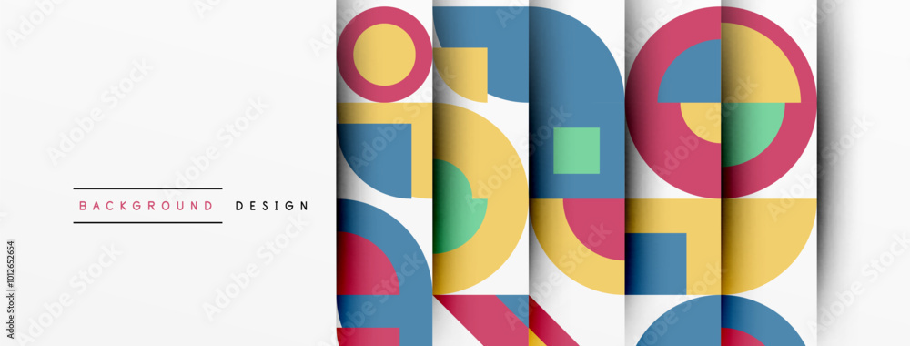 Geometric design abstract background - circles squares Geometric design abstract background - circles squares