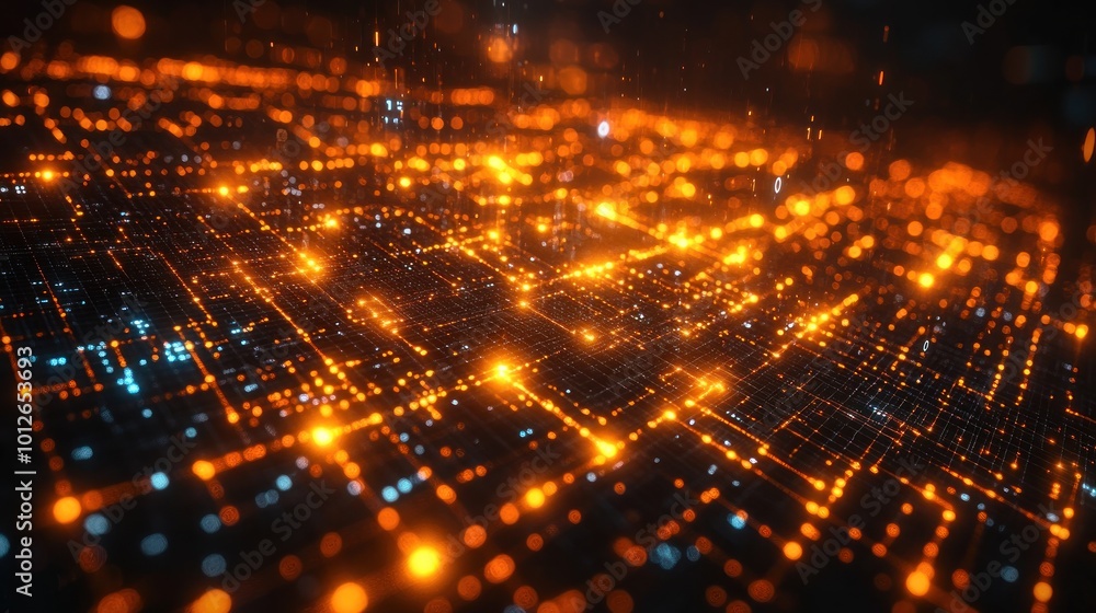 Fototapeta premium Abstract Digital Network Grid