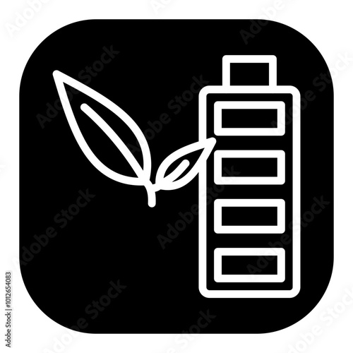 Eco Battery Vector Icons