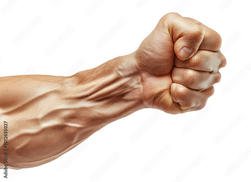 Close-up of a Fist With Defined Muscles and Veins Close-up of a Fist With Defined Muscles and Veins