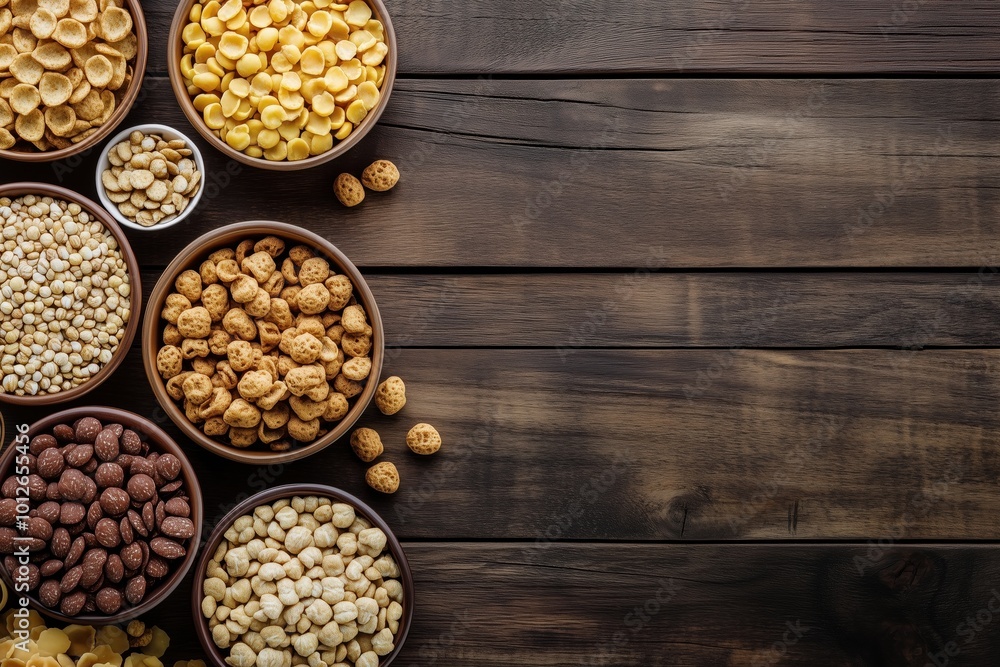 Cereals collection on wooden background Cereals collection on wooden background