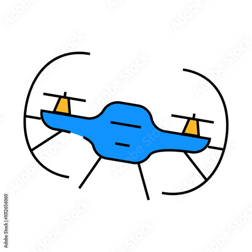 quadcopter flying toy line icon vector. quadcopter flying toy sign. isolated symbol illustration