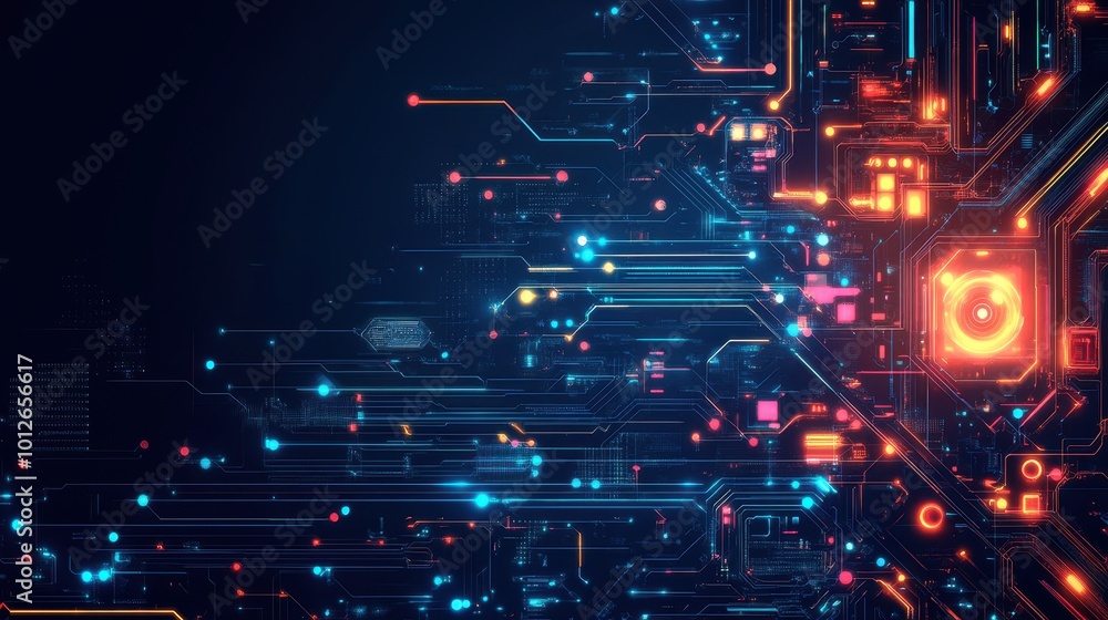 Obraz premium Background of technological concepts