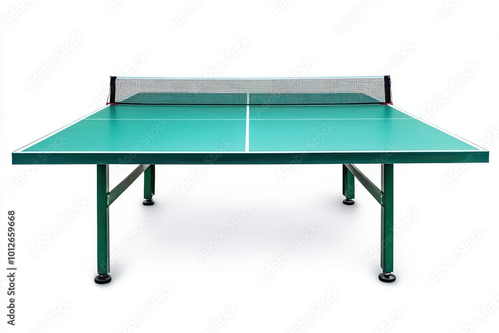 Green ping pong table on white background Green ping pong table on white background