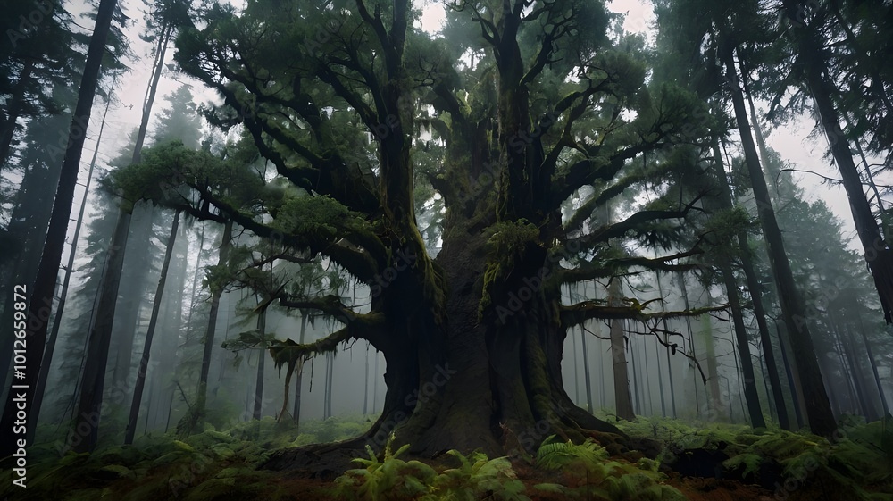 Fototapeta premium The big trees in the forest 