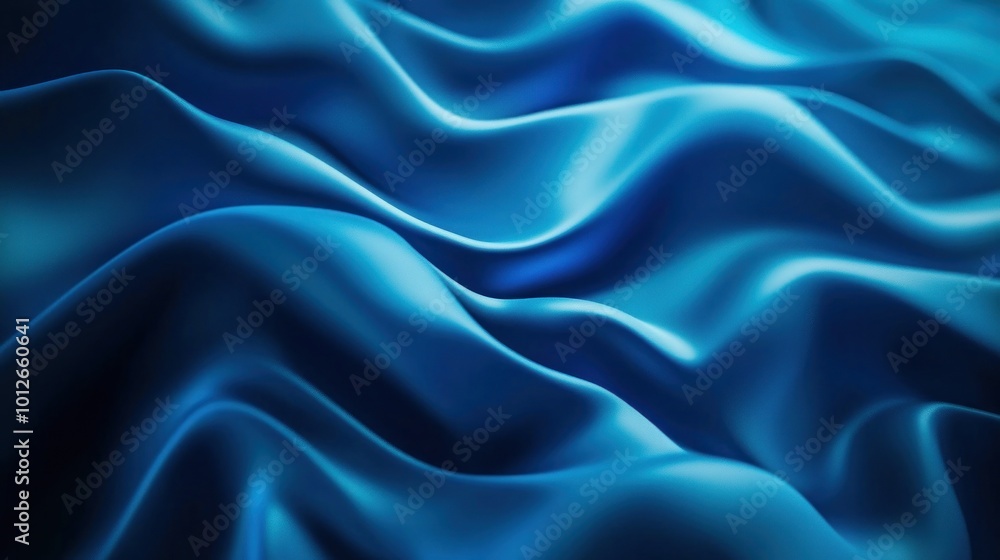 Obraz premium Abstract Blue Silk Fabric