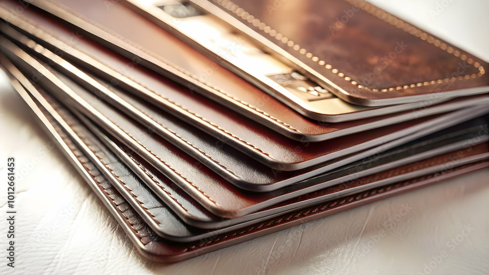 A collection of credit cards fanned out on a plain white surface with space for text captured with a close up static shot to emphasize variety and choice. concept as Emphasizes consumer options and fi A collection of credit cards fanned out on a plain white surface with space for text captured with a close up static shot to emphasize variety and choice. concept as Emphasizes consumer options and fi