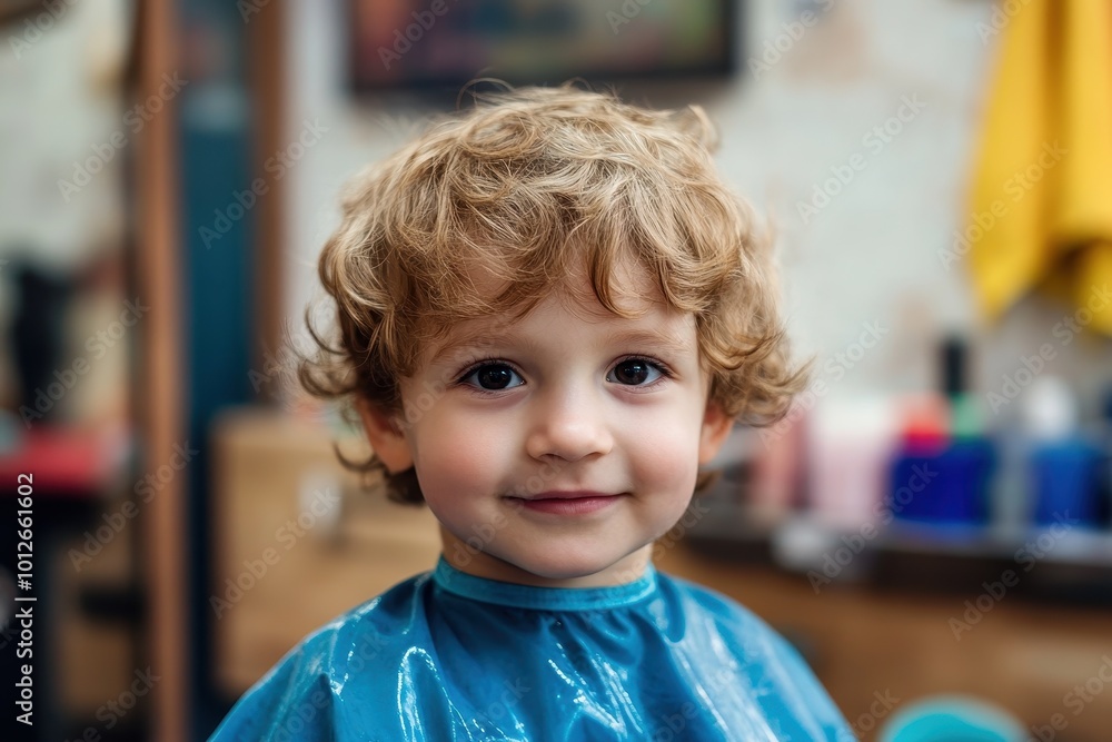Haircut for a boy at a men s salon Haircut for a boy at a men s salon