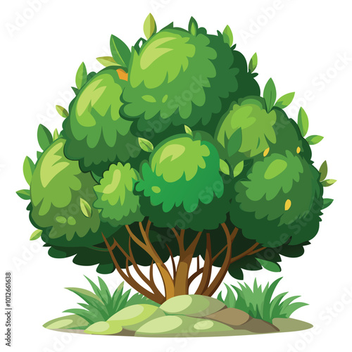 Bush vector illustration isolated on a white background