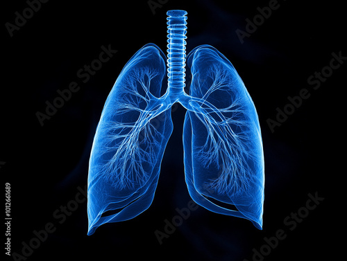 3d rendered illustration of an ray of a lung