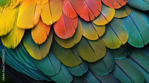 Wallpaper Mural Vibrant Bird Feathers Torontodigital.ca