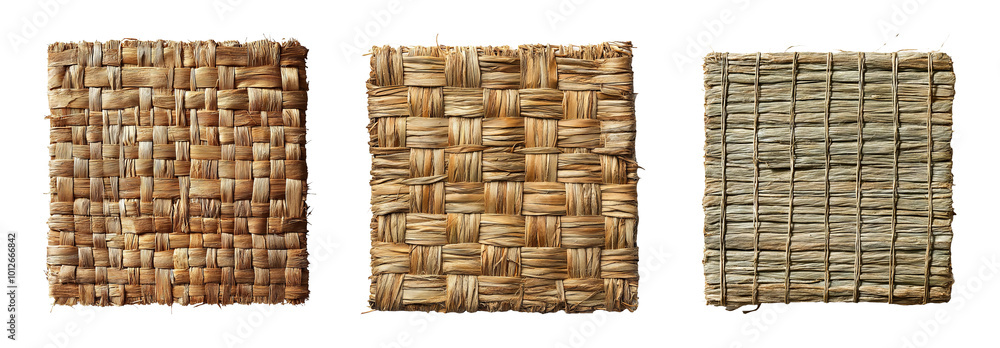 Natural Textures Of Woven Grass Mats Natural Textures Of Woven Grass Mats
