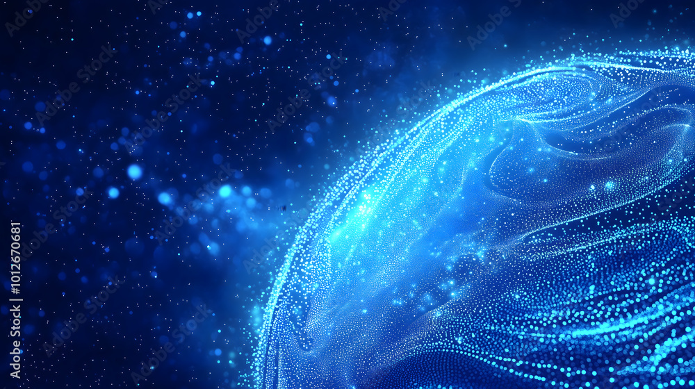 Fototapeta premium abstract blue background with bubbles