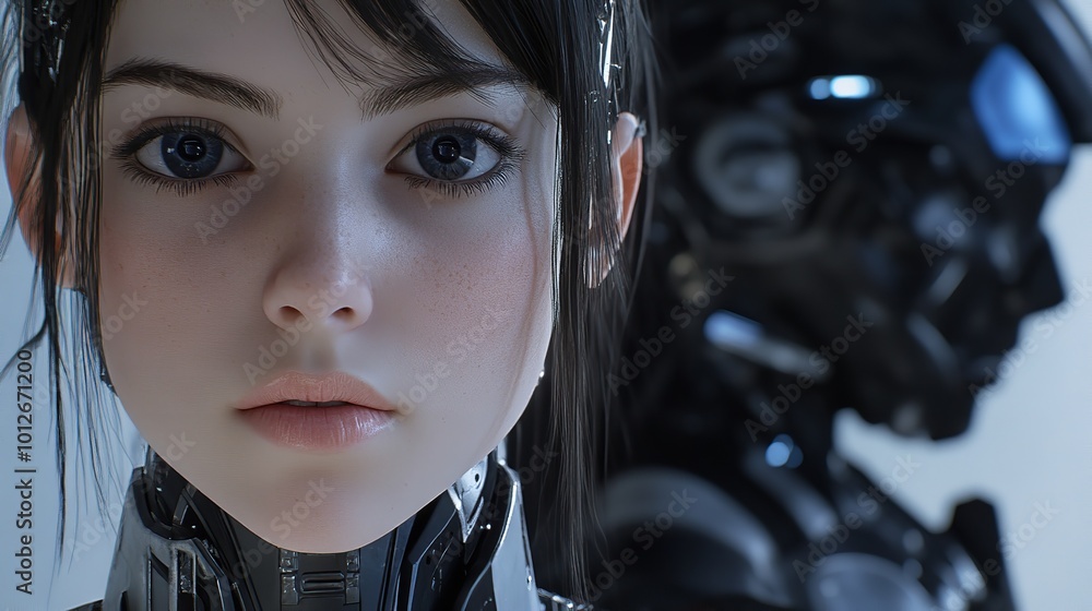 Robot Android Woman Robot Android Woman