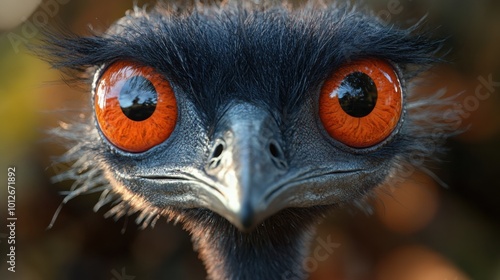 Unique Creative Animal Concept Featuring Funky Emu Birds for Artistic Projects photo