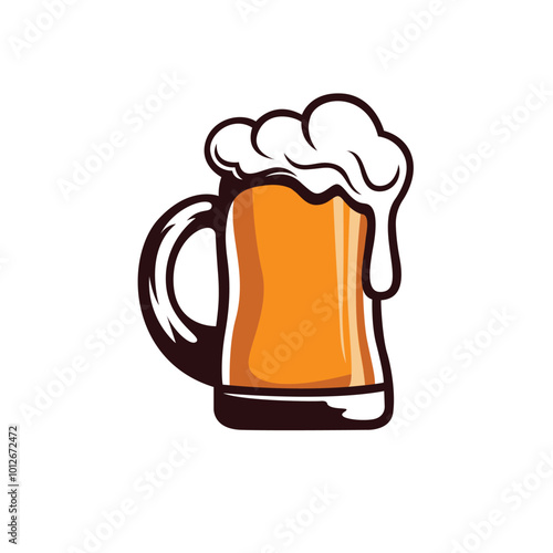 beer drink vector concept logo template design