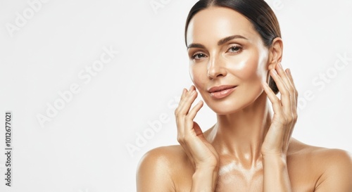 Radiant Skin Beauty Portrait - Elegant Woman Skincare Pampering