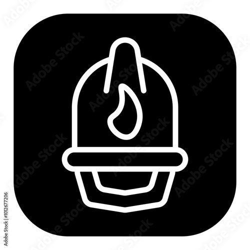 Firefighter Helmet Vector Icons