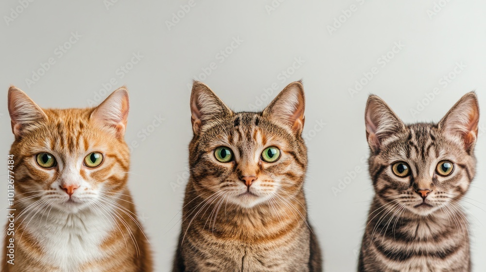 Three Adorable Cats Three Adorable Cats