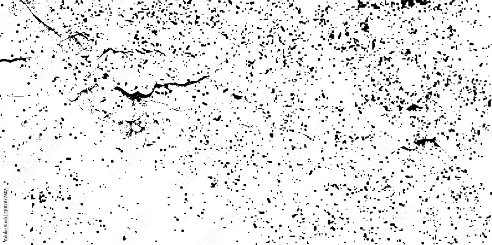 Obraz premium Dark Messy Dust Overlay Distress Background. Grunge Black And White Urban Vector Texture Template.