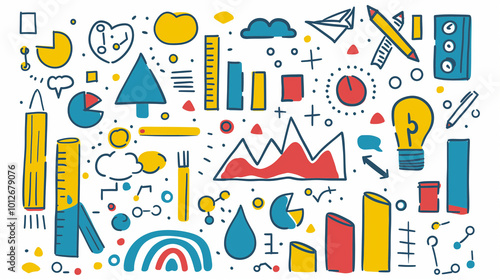 Business diagram and equipment  and graph.