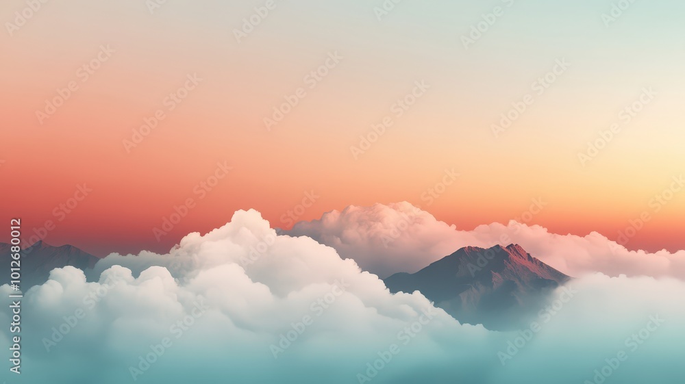 Abstract Flowing Landscape with Liquid-Like Clouds Abstract Flowing Landscape with Liquid-Like Clouds