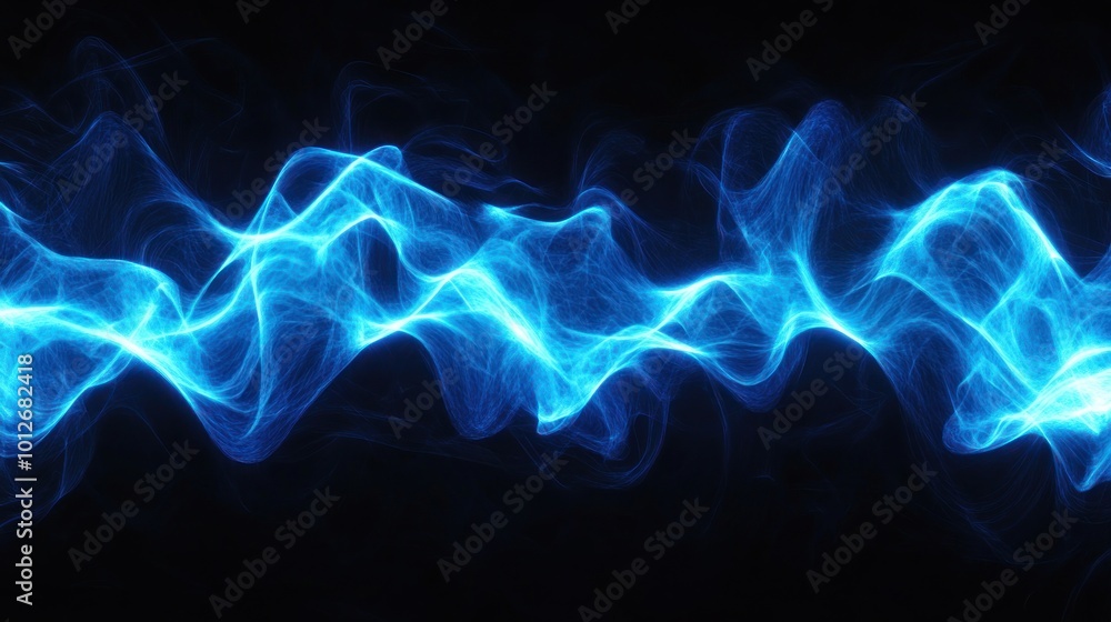 Abstract Blue Smoke Waves Abstract Blue Smoke Waves