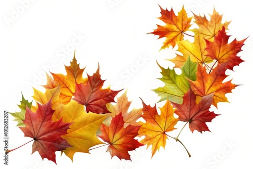 A stunning Autumn Maple Leaf corner design in PNG format, perfect for seasonal crafts and projects. Ideal AI-generated