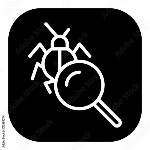 Bug Search Vector Icons