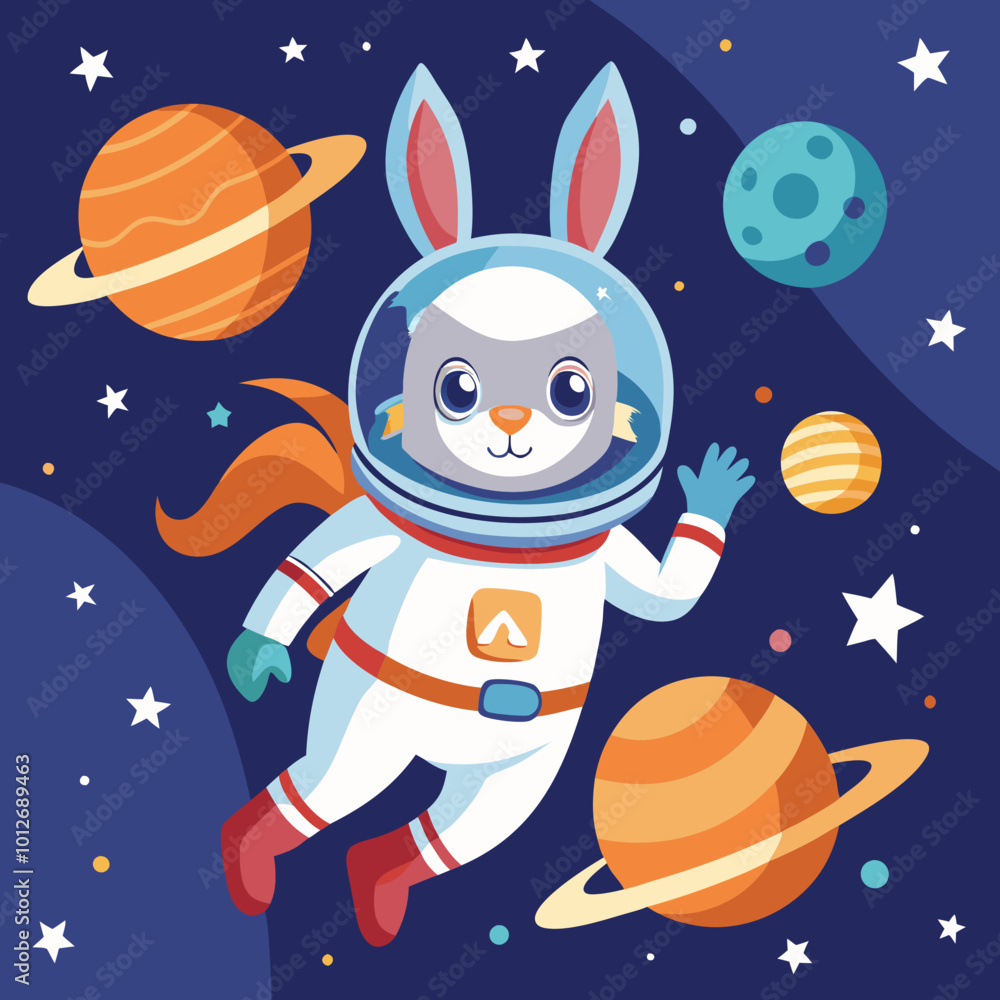 Naklejka premium astronaut in space
