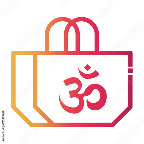 diwali bags Line Gradient Icon