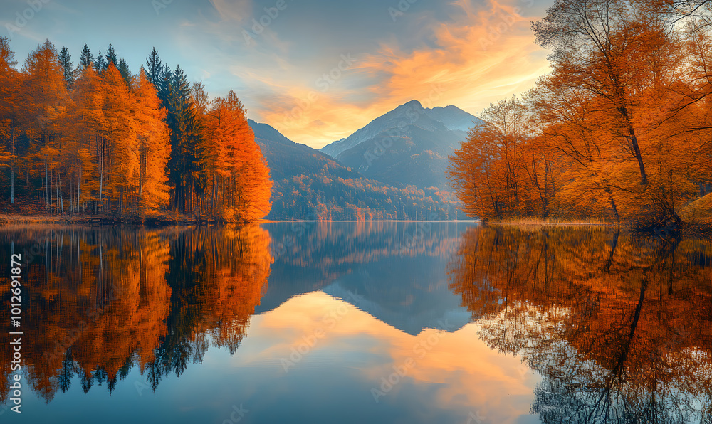 Obraz premium Stunning Nature Landscapes: Mountains, Forests, Oceans, and Serene Vistas.