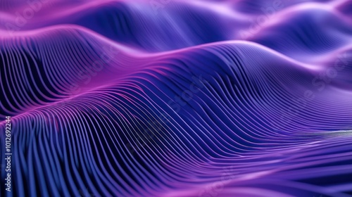 Abstract Purple and Blue Wave Pattern