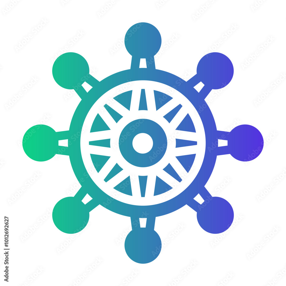 Obraz premium dharma wheel Gradient icon