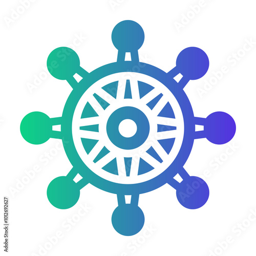 dharma wheel Gradient icon