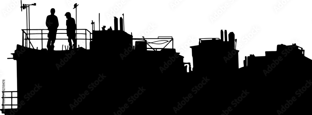 Fototapeta premium Housing roof silhouette