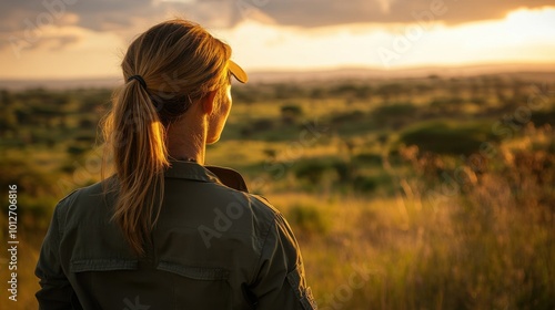 A wildlife conservation project in Kenya, where travelers participate in tracking and monitoring endangered species. photo