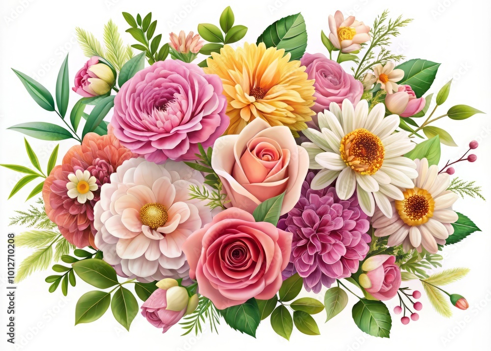 Stunning vector floral compositions and arrangements perfect for enhancing creative projects, design works, and Stunning vector floral compositions and arrangements perfect for enhancing creative projects, design works, and