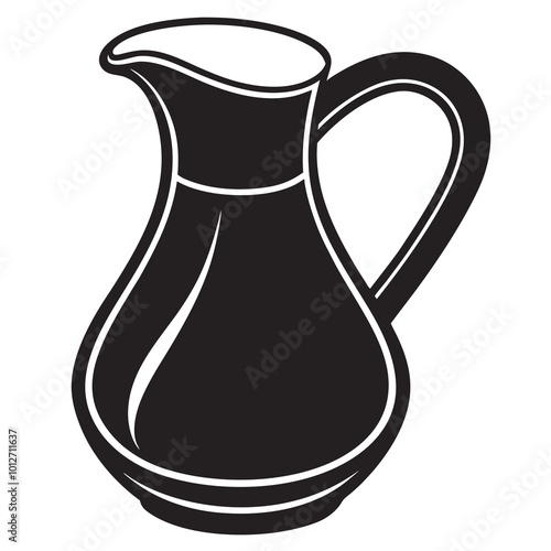 Water jug silhouette vector illustration on a white background