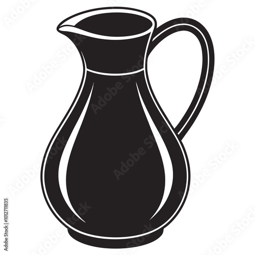 Water jug silhouette vector illustration on a white background