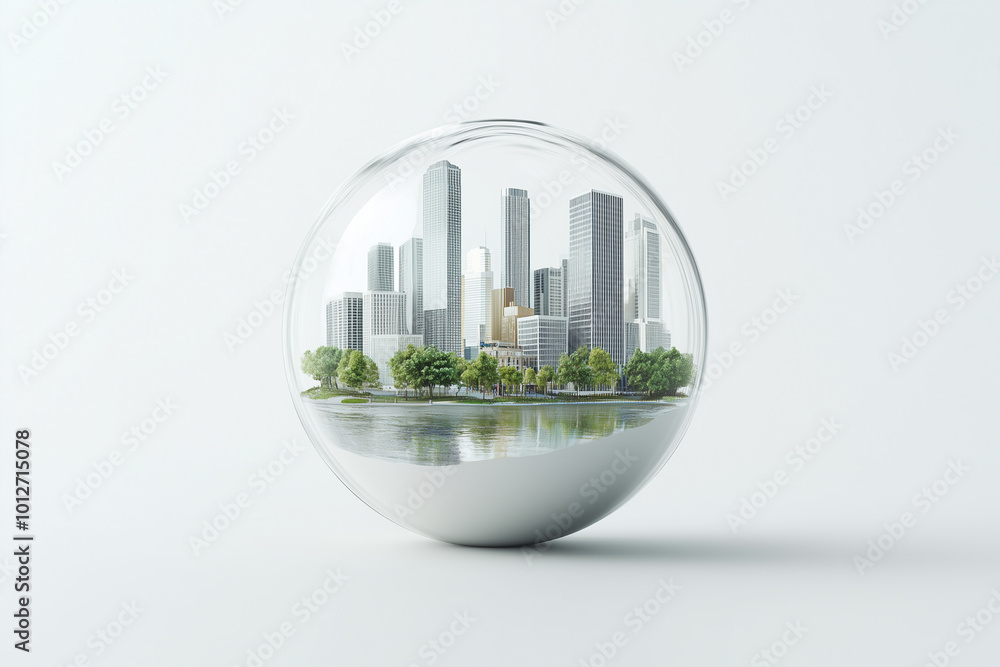glass globe with plant inside