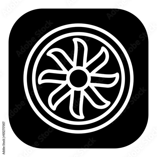 Plane Turbine Vector Icons