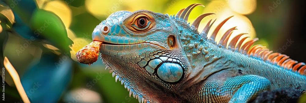 Obraz premium iguana eating