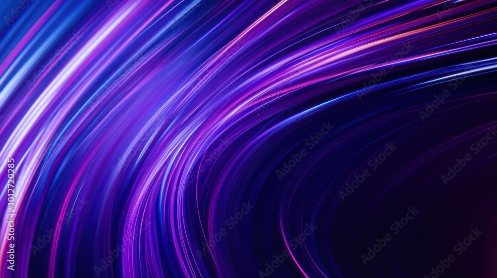 Abstract Light Trails with Purple and Blue Hues Abstract Light Trails with Purple and Blue Hues